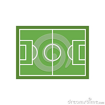 Football field icon in trendy flat style Vector Illustration