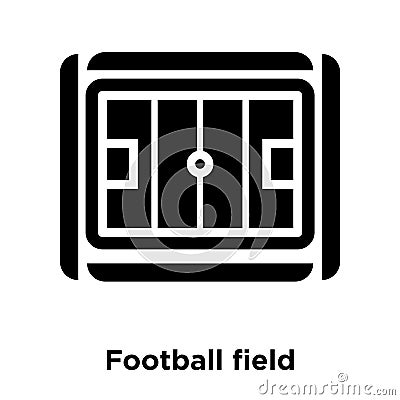 Football field icon vector isolated on white background, logo co Vector Illustration