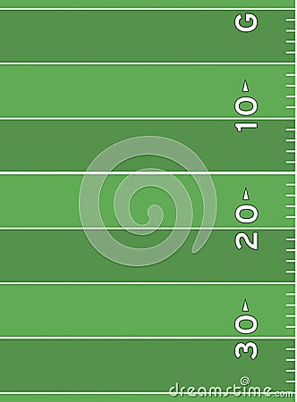 Football Field Markings Vector Illustration