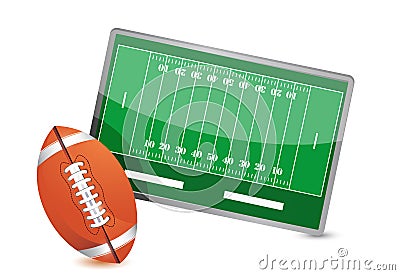 Football field tactic table, Football balls Cartoon Illustration
