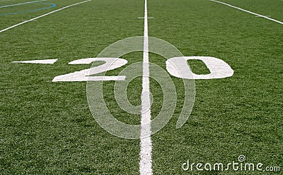 Football Field Twenty Stock Photo