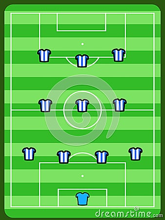 Football formation Vector Illustration