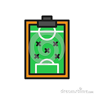 Football formation strategy icon. simple illustration outline style sport symbol. Cartoon Illustration