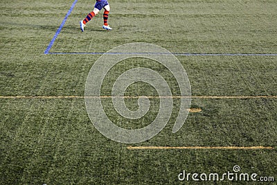 Football game grass Stock Photo