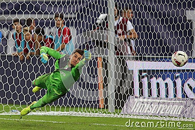 Football goalkeeper - Silviu Lung Jr. Editorial Stock Photo