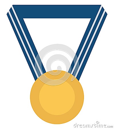 Football golden medal, icon Vector Illustration