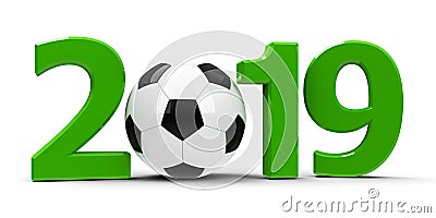 Football Green 2019 Cartoon Illustration