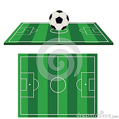 Football ground Vector Illustration