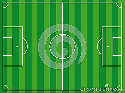 Football ground background top view Vector Illustration