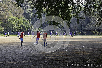 Keep calm and play a fair football. Editorial Stock Photo