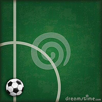 Football Ground Stripes Green Cover Vector Illustration