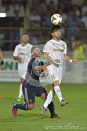 Football heading duel Editorial Stock Photo