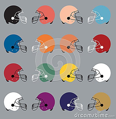 Football helmet Vector Illustration