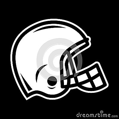 Football Helmet Vector Icon Vector Illustration