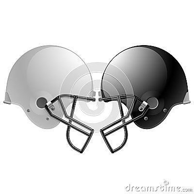 Football helmets Vector Illustration
