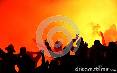 Football hooligans Editorial Stock Photo