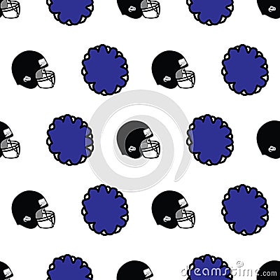 Football Horizontal Stripe Vector Seamless Pattern Stock Photo