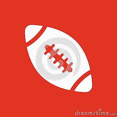 The football icon. Rugby symbol. Flat Vector Illustration