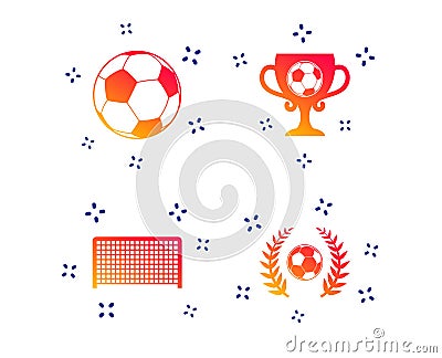 Football icons. Soccer ball sport. Vector Vector Illustration