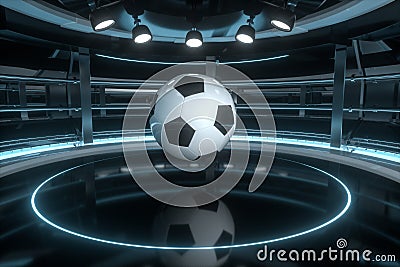 Football and indoor arena scenes, 3d rendering Stock Photo