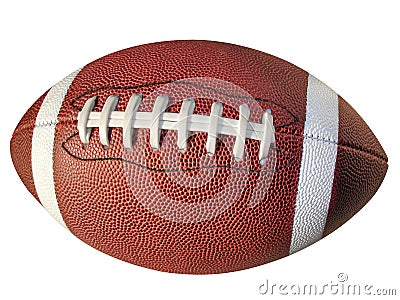 Football Isolated with Clip Path Stock Photo