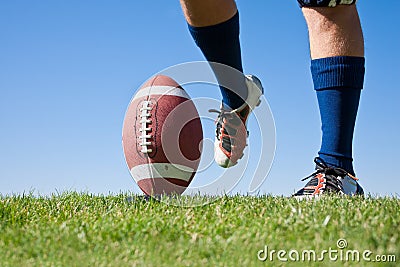 Football Kickoff Stock Photo