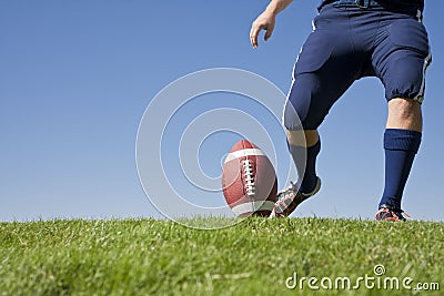 Football Kickoff Horizontal Stock Photo