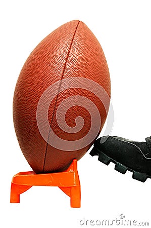 Football Kickoff Isolated Stock Photo