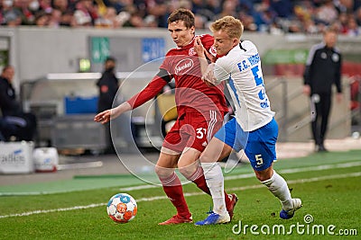 Football match Bundesliga 2 Fortuna - Hansa Editorial Stock Photo