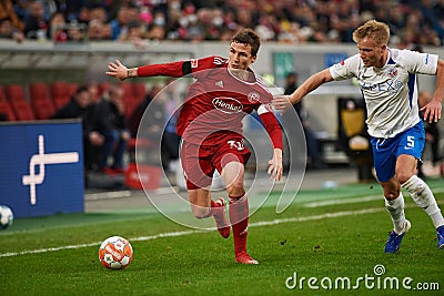 Football match Bundesliga 2 Fortuna - Hansa Editorial Stock Photo