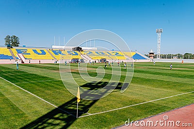 Football match of Women Professional league of Ukraine Zhitlobud-2 - Karpaty Editorial Stock Photo