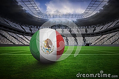Football in mexico colours Stock Photo