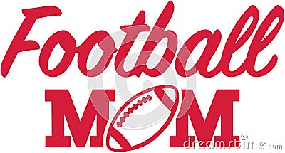 Football Mom Vector Illustration