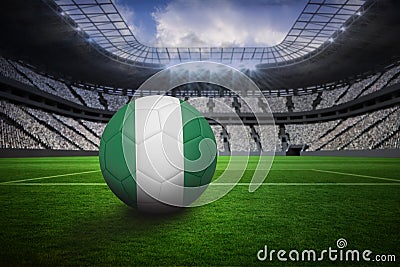 Football in nigeria colours Stock Photo