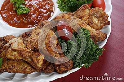 Football party food platter Stock Photo