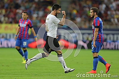 Football player celebrating a goal Editorial Stock Photo