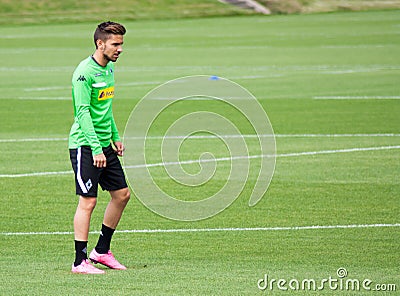 Football player Julian Korb in dress of Borussia Monchengladbach Editorial Stock Photo