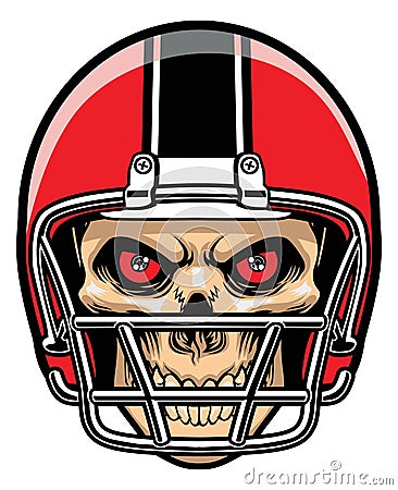 Football player skull Vector Illustration