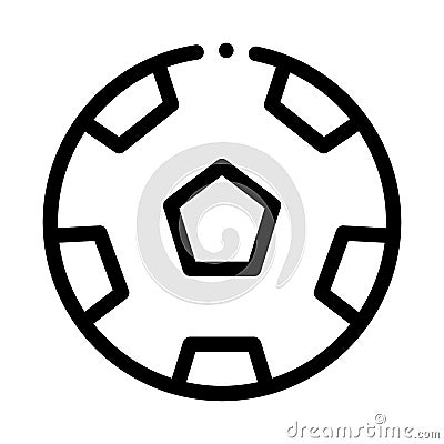 Football Playing Ball Vector Outline Illustration Vector Illustration