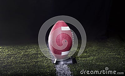 Football Ready for kickoff Stock Photo