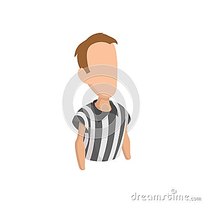 Football referee cartoon icon Vector Illustration