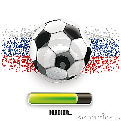 Football Russia Loading Vector Illustration