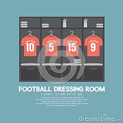 Football Or Soccer Dressing Room Vector Illustration