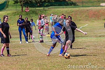 Football Soccer Girl Play Action Editorial Stock Photo