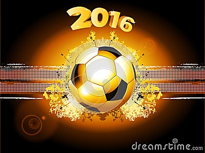 Football soccer glowing background 2016 Stock Photo