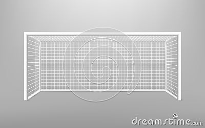 Football soccer goal realistic sports equipment. Football goal with shadow. isolated on transparent background. Vector illustratio Vector Illustration