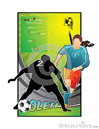 Football soccer illustration Vector Illustration