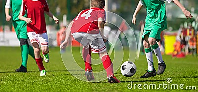 Football Soccer Match for Kids. Young Football Athletes. Coaching Youth Football Editorial Stock Photo