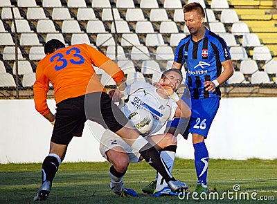 Football or soccer player effort Editorial Stock Photo