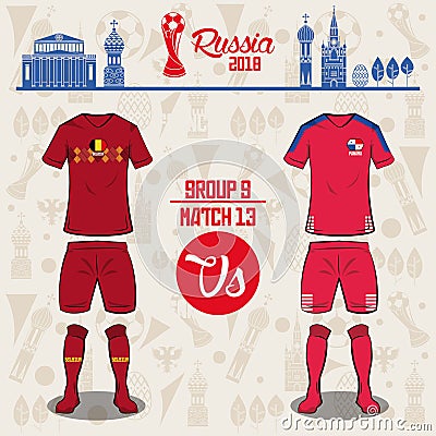 Football world russia 2018 match Vector Illustration